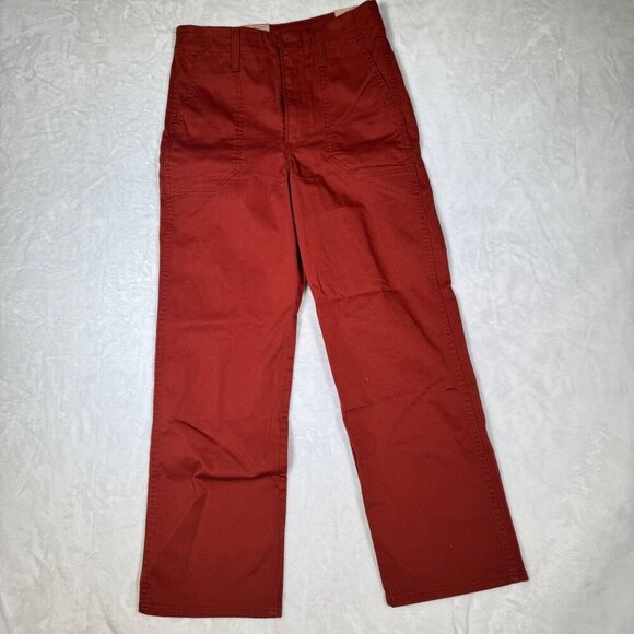 Women's Levi's Surplus Straight Jeans, Size: W26/L27(US 2) Burnt Henna Twill - Picture 4 of 9